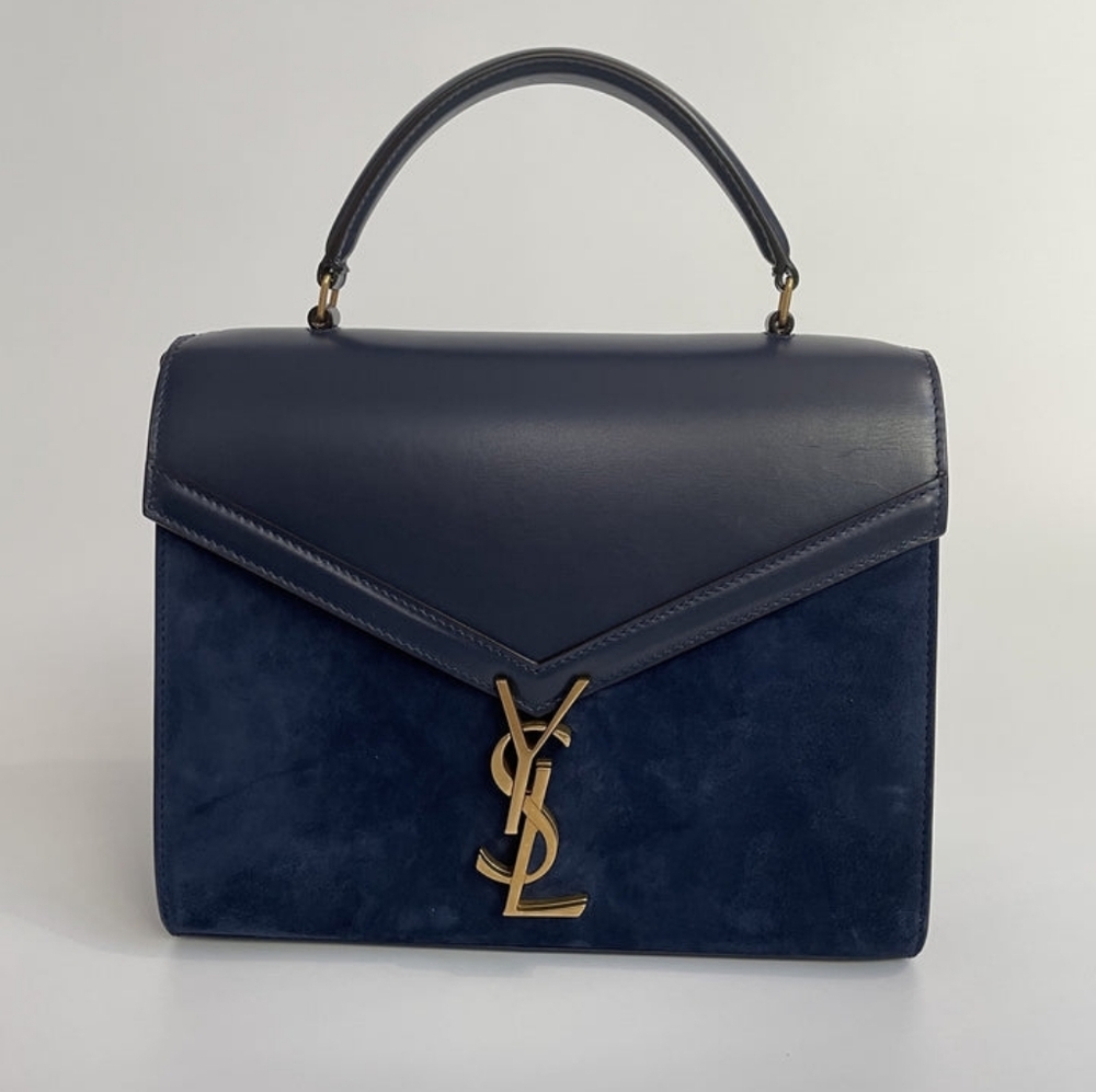 YSL | CASSANDRA TOP HANDLE MED. | NAVY
